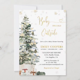 Weihnachtsbaum-Baby-Shower-Einladung Einladung