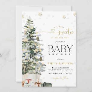 Weihnachtsbaum-Baby-Shower-Einladung Einladung