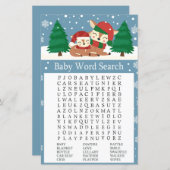 Weihnachtsbaum Baby Shower Word Search Game (Vorne/Hinten)
