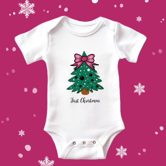 Weihnachtsbaum Baby Strampler