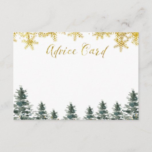 Weihnachtsbaum Babyduschberatungskarte Begleitkarte (Vorderseite)