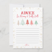 Weihnachtsbaum, Babyduschempfehlung für Eltern Mitteilungskarte (Vorderseite)