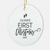 Weihnachtsbaum Baby's First Christmas Holiday Keramikornament (Links)