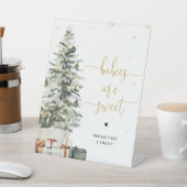 Weihnachtsbaum-Babys sind süßes Zeichen Sockelschild (In SItu)