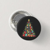 Weihnachtsbaum Backen Koch Cook Xmas Button (Vorne & Hinten)