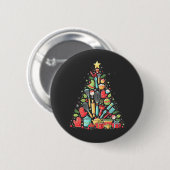 Weihnachtsbaum Backen Koch Cook Xmas Button (Vorne & Hinten)
