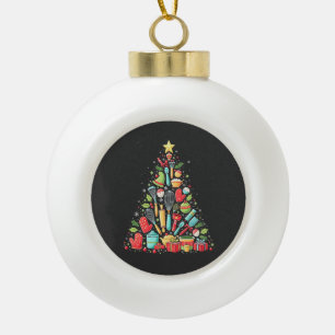 Weihnachtsbaum Backen Koch Cook Xmas Keramik Kugel-Ornament