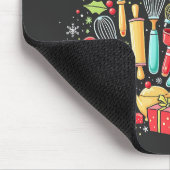 Weihnachtsbaum Backen Koch Cook Xmas Mousepad (Ecke)