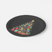 Weihnachtsbaum Backen Koch Cook Xmas Pappteller (Schrägansicht)