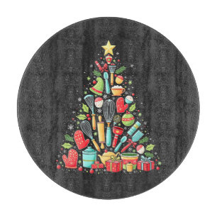Weihnachtsbaum Backen Koch Cook Xmas Schneidebrett