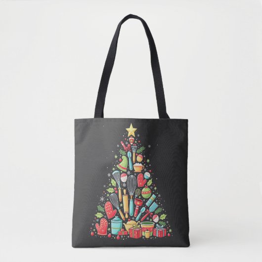 Weihnachtsbaum Backen Koch Cook Xmas Tasche (Vorderseite)