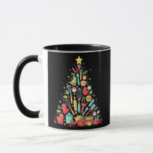 Weihnachtsbaum Backen Koch Cook Xmas Tasse