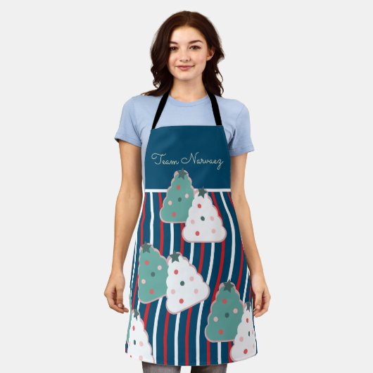 Weihnachtsbaum Backteam Name Peppermint Schürze (Getragen)