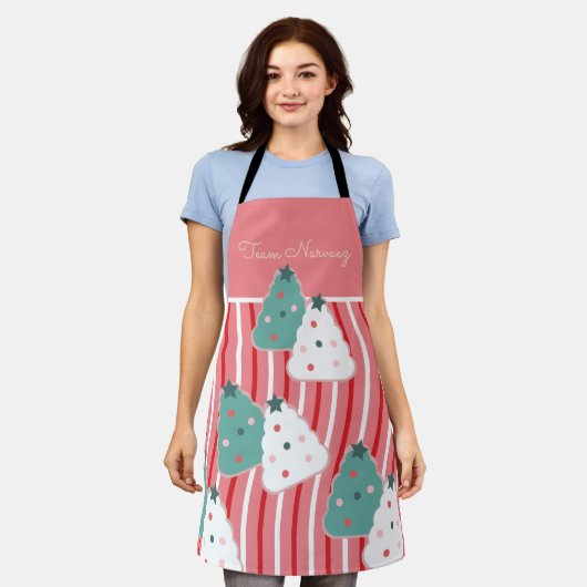 Weihnachtsbaum Backteam Name Peppermint Schürze (Getragen)