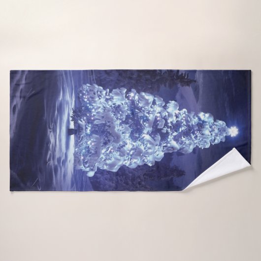 Weihnachtsbaum Badehandtuch (Badehandtuch)