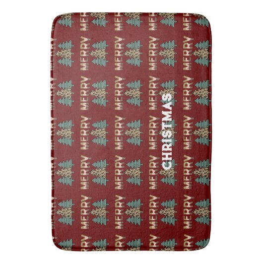 Weihnachtsbaum Badematte (Vorderseite Vertikal)