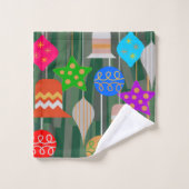 Weihnachtsbaum Badhandtuch Set (Waschlappen)