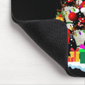 Weihnachtsbaum Badminton Ball Weihnachtsmannmütze Mousepad (Ecke)