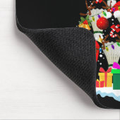 Weihnachtsbaum Badminton Ball Weihnachtsmannmütze Mousepad (Ecke)
