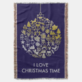 Weihnachtsbaum Ball Ornament + Ihre Ideen Decke (Vorderseite Vertikal)