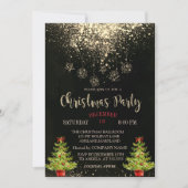 Weihnachtsbaum, Balls Weihnachtsunternehmen Party Einladung (Vorderseite)