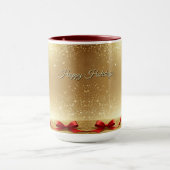 Weihnachtsbaum Bänder Feiertags Tasse (Zentrum)
