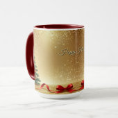 Weihnachtsbaum Bänder Feiertags Tasse (Vorderseite Links)