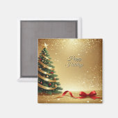 Weihnachtsbaum Bänder Feiertagsmagnet Magnet (Vorderseite/Rückseite)