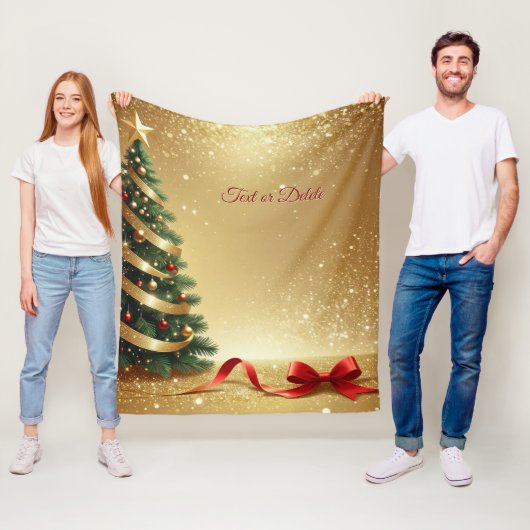 Weihnachtsbaum-Bänder-Fleece-Decke Fleecedecke (Beispiel)