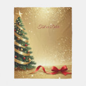Weihnachtsbaum-Bänder-Fleece-Decke Fleecedecke (Vorderseite)