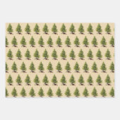 Weihnachtsbaum, Bär und Kiefernbaum Geschenkpapier Set (Vorderseite 2)