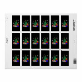 Weihnachtsbaum Baseball Adressaufkleber (Vorne)