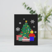 Weihnachtsbaum Baseball Feiertagspostkarte (Stehend Vorderseite)