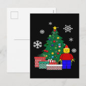 Weihnachtsbaum Baseball Feiertagspostkarte (Vorne/Hinten)