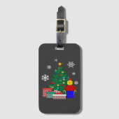 Weihnachtsbaum Baseball Gepäckanhänger (Vorderseite Vertikal)
