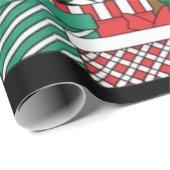 Weihnachtsbaum Baseball Geschenkpapier (Rolleneckpunkt)