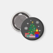Weihnachtsbaum Baseball Magnet (Vorderseite/Rückseite)