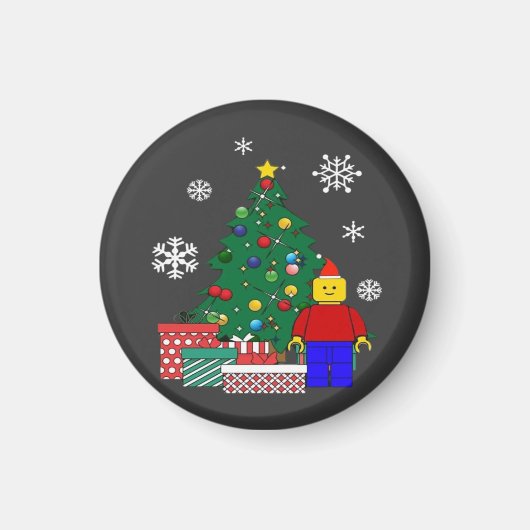 Weihnachtsbaum Baseball Magnet (Vorne)