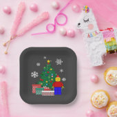 Weihnachtsbaum Baseball Pappteller (Party)