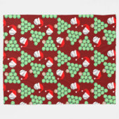 Weihnachtsbaum Baseball-Weihnachtsmannmützen Fleecedecke (Vorderseite (Horizontal))