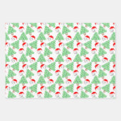 Weihnachtsbaum Baseball-Weihnachtsmannmützen Geschenkpapier Set (Vorderseite 3)