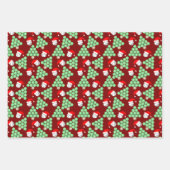 Weihnachtsbaum Baseball-Weihnachtsmannmützen Geschenkpapier Set (Vorderseite)