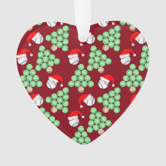 Weihnachtsbaum Baseball-Weihnachtsmannmützen Ornament (Vorderseite)