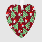 Weihnachtsbaum Baseball-Weihnachtsmannmützen Ornament (Vorderseite)