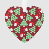 Weihnachtsbaum Baseball-Weihnachtsmannmützen Ornament (Rückseite)