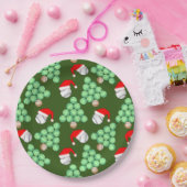 Weihnachtsbaum Baseball-Weihnachtsmannmützen Pappteller (Party)