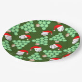 Weihnachtsbaum Baseball-Weihnachtsmannmützen Pappteller (Schrägansicht)