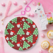 Weihnachtsbaum Baseball-Weihnachtsmannmützen Pappteller (Party)