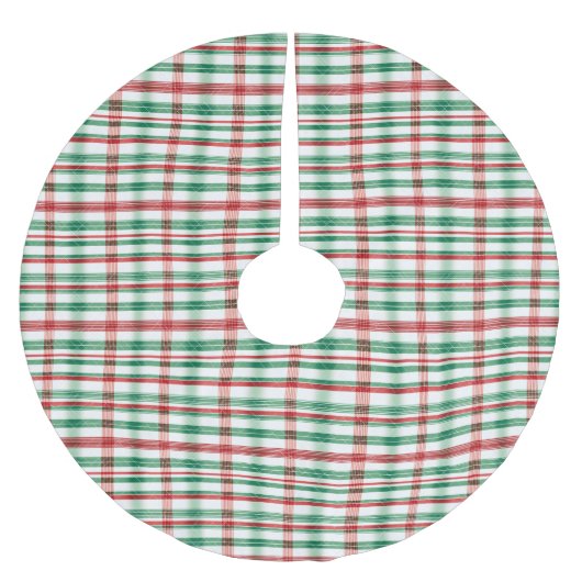 Weihnachtsbaum-Basisabdeckung Traditionelles Rotes Polyester Weihnachtsbaumdecke (Vorderseite)