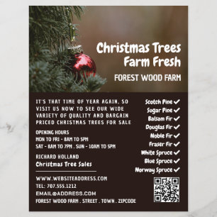 Weihnachtsbaum Bauble, Verkauf von Weihnachtsbaume Flyer
